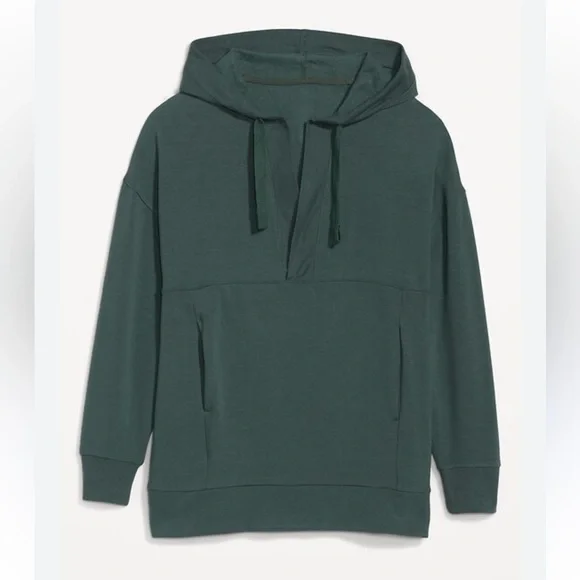 Old Navy Live-In Cozy-Knit Terry Tunic Hoodie, Sz L - Picture 2 of 6